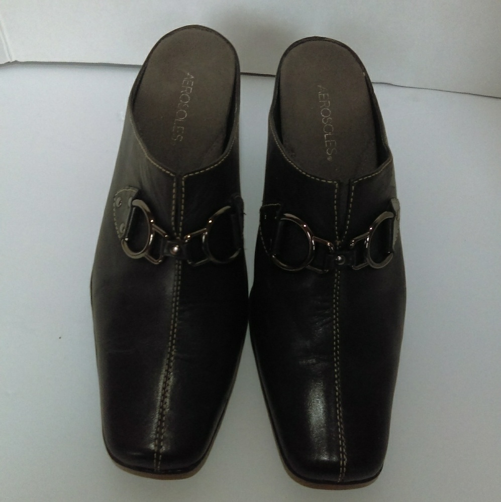Aerosoles Cinch Worm Mules 12W Black